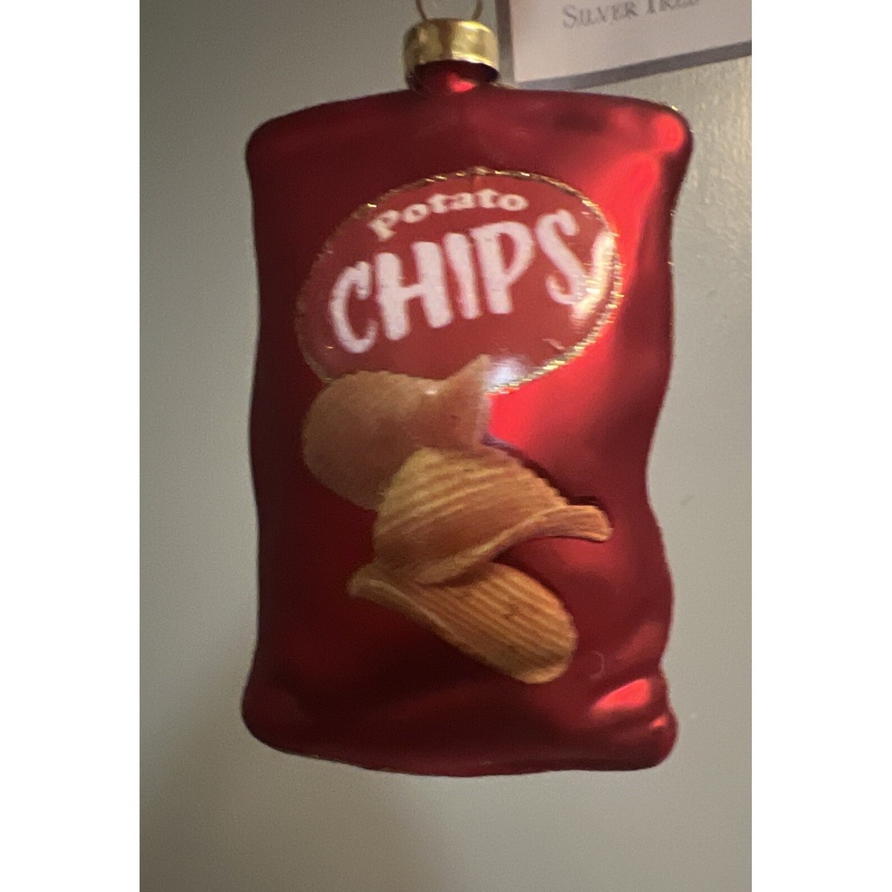 Potato Chips Glass Ornament Baked Potato American Lunch Food Snack BBQ Party